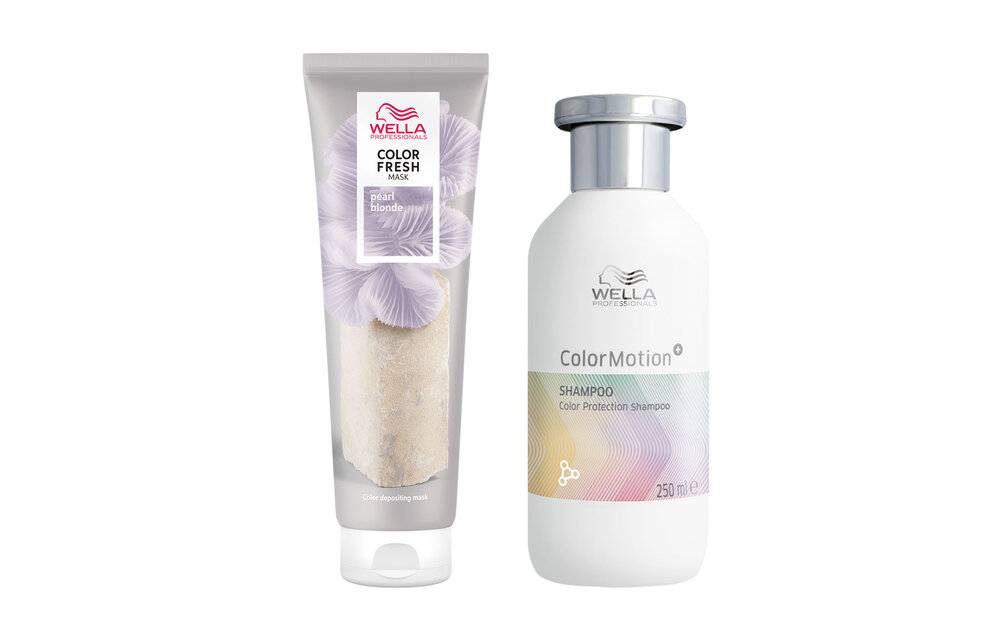Wella - Color Fresh Mask Pearl Blonde 150 ml - Colormotion Shampoo 250ml - Voordeelverpakking