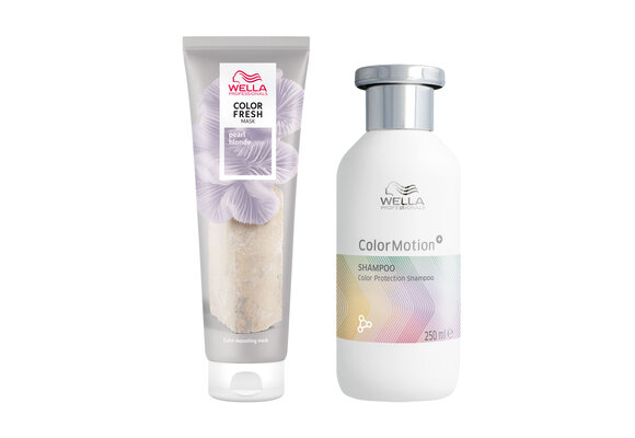 Wella -  Color Fresh Mask Pearl Blonde 150 ml - Colormotion Shampoo 250ml - Voordeelverpakking
