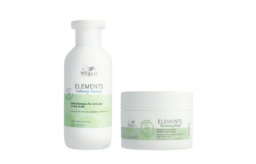 Wella - Elements Calming Shampoo 250ml - Elements Renewing Mask 150ml - Voordeelverpakking