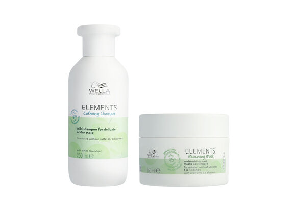 Wella - Elements Calming Shampoo 250ml - Elements Renewing Mask 150ml - Voordeelverpakking