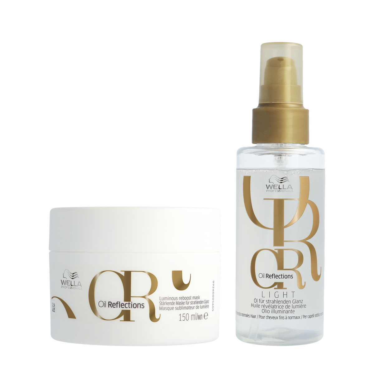 Wella - Oil Reflections Luminous Reboost Mask 150ml - Oil Reflections Light Luminous Reflective Oil Oil 100ml - Voordeelverpakking
