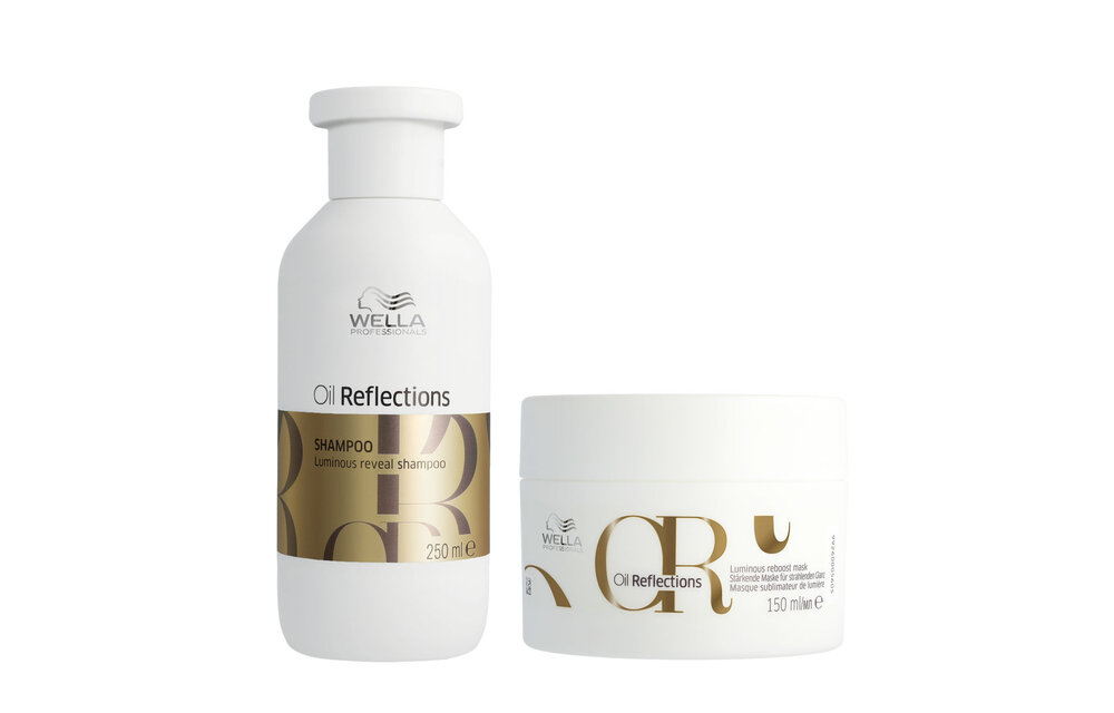 Wella - Oil Reflections Luminous Reveal Shampoo 250ml - Oil Reflections Luminous Reboost Mask 150ml - Voordeelverpakking