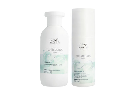 Wella - Nutricurls Shampoo Curls 250ml - Nutricurls Curlixer 150ml - Voordeelverpakking
