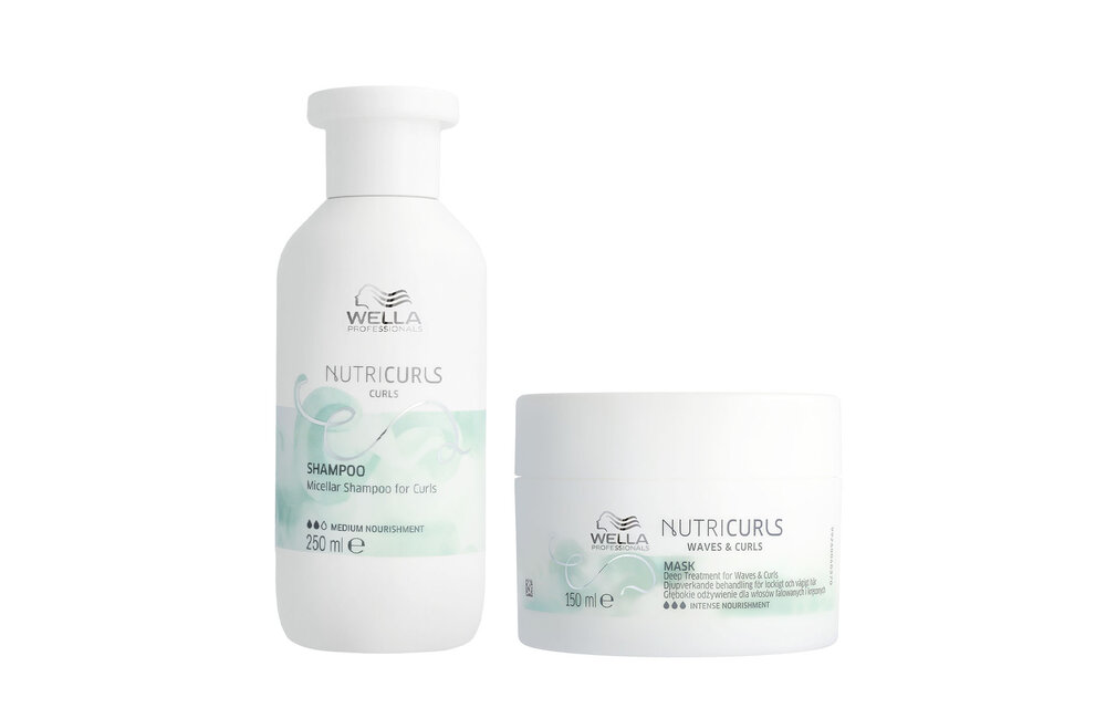 Wella - Nutricurls Shampoo Curls 250ml -Nutricurls Mask 150ml - Voordeelverpakking