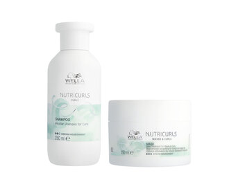 Wella - Nutricurls Shampoo Curls 250ml -Nutricurls Mask 150ml - Voordeelverpakking