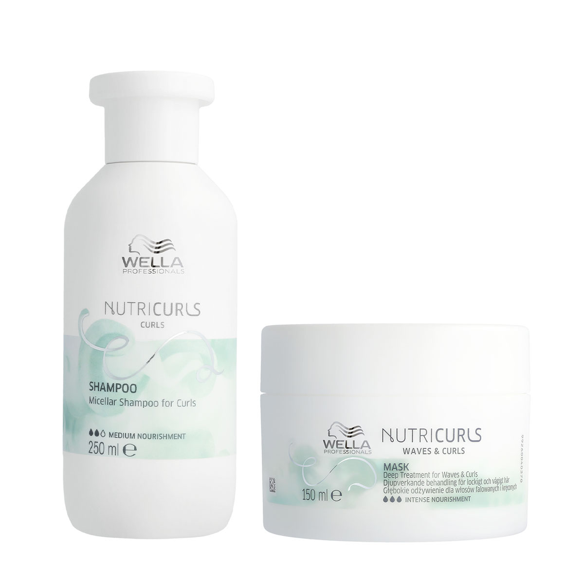 Wella - Nutricurls Shampoo Curls 250ml -Nutricurls Mask 150ml - Voordeelverpakking