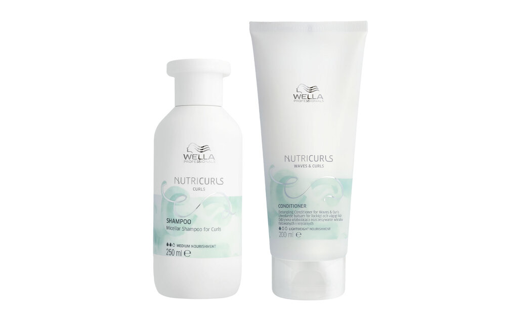 Wella - Nutricurls Shampoo Curls 250ml - Nutricurls Conditioner 200ml - Voordeelverpakking