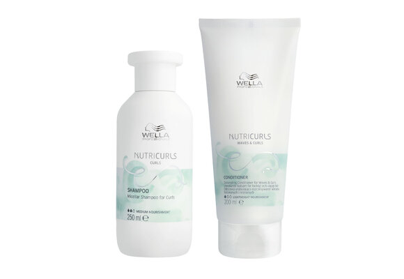 Wella - Nutricurls Shampoo Curls 250ml - Nutricurls Conditioner 200ml - Voordeelverpakking