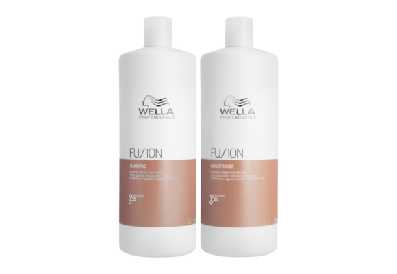 Wella - Fusion Shampoo 1L - Fusion Conditioner 1L  - Voordeelverpakking
