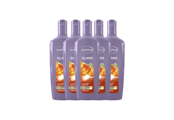 Andrelon Shampoo Glans 300ML x 5 - voordeelverpakking