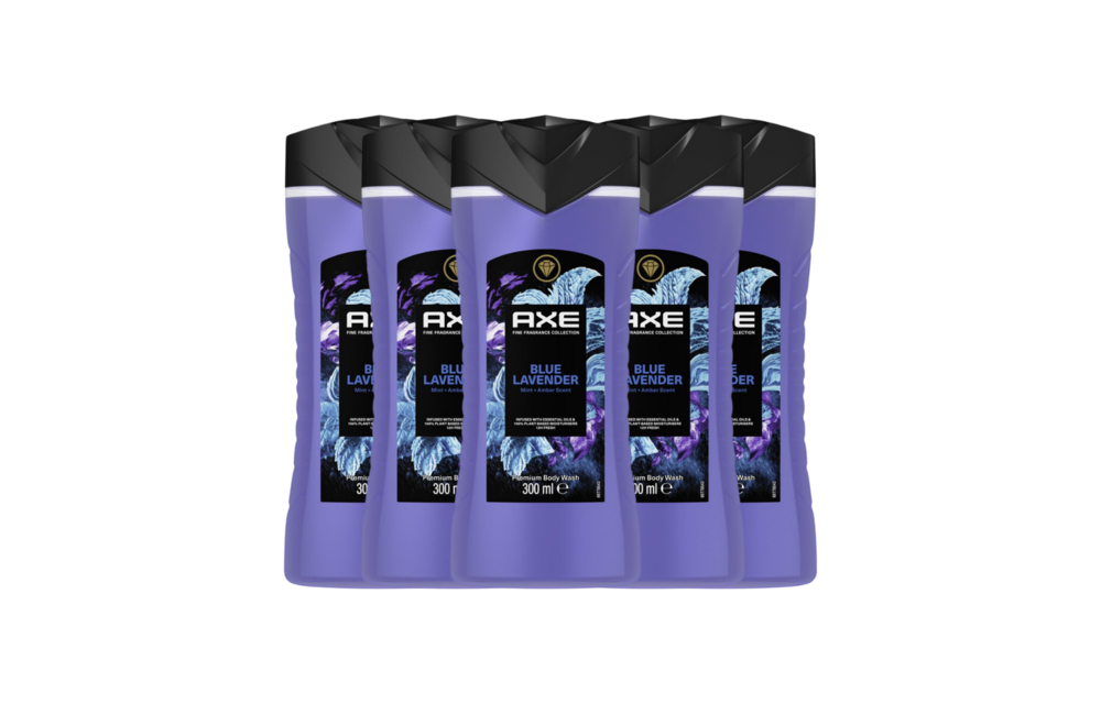 Axe Douchegel Blue Lavender 300 ml x 5 - voordeelverpakking