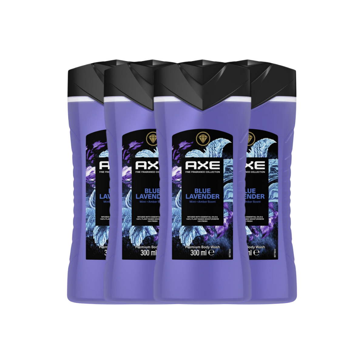 Axe Douchegel Blue Lavender 300 ml x 4 - voordeelverpakking