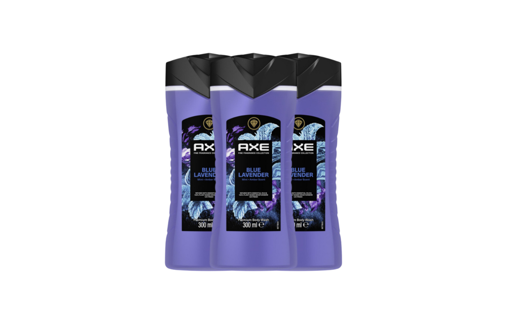 Axe Douchegel Blue Lavender 300 ml x 3 - voordeelverpakking