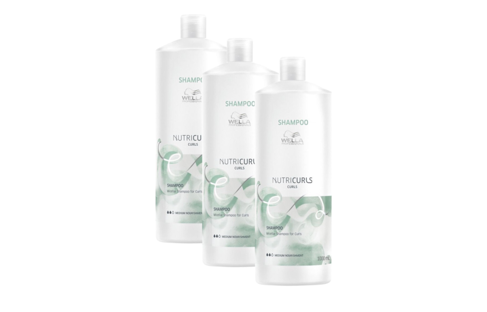 Wella Professionals Nutricurls Shampoo for Curls 1000ML - 3 Stuks - Voordeelverpakking