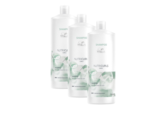 Wella Professionals Nutricurls Shampoo for Curls 1000ML - 3 Stuks - Voordeelverpakking