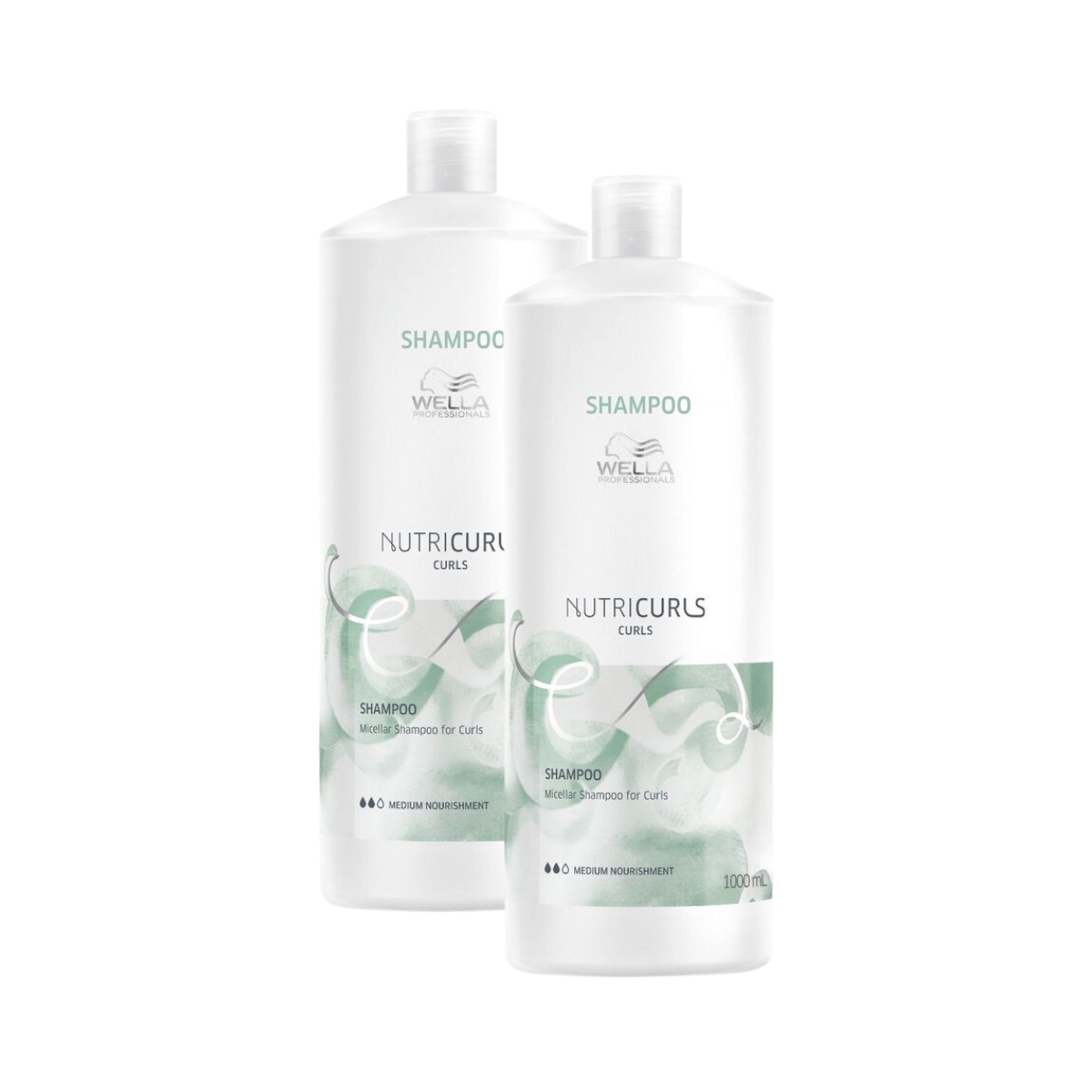 Wella Professionals Nutricurls Shampoo for Curls 1000ML - 2 Stuks - Voordeelverpakking