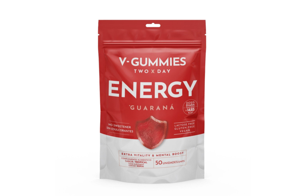 V-GUMMIES ENERGY GUARANA - Vitamine Gummie - Glutenvrij - Lactosevrij - Veganistisch - 50 Stuks