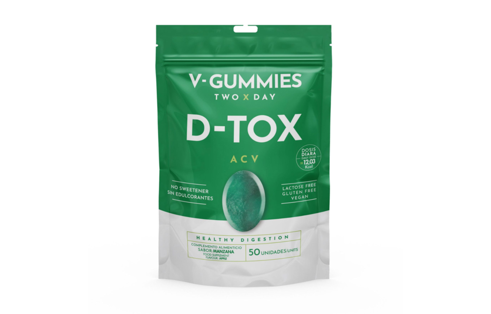 V-GUMMIES DETOX ACV - Vitamine Gummie - Glutenvrij - Lactosevrij - Veganistisch - 50 Stuks