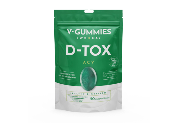V-GUMMIES DETOX ACV - Vitamine Gummie  - Glutenvrij - Lactosevrij - Veganistisch - 50 Stuks