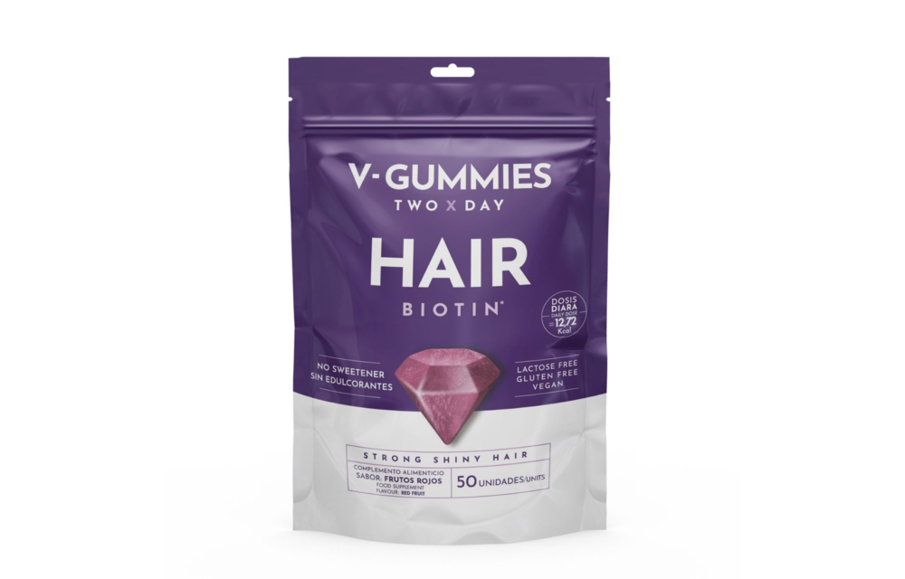 V-GUMMIES HAIR BIOTIN - Vitamine Gummie - Glutenvrij - Lactosevrij - Veganistisch - 50 Stuks