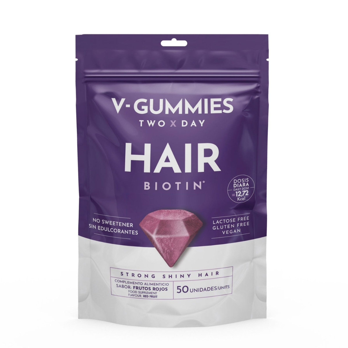 V-GUMMIES HAIR BIOTIN - Vitamine Gummie - Glutenvrij - Lactosevrij - Veganistisch - 50 Stuks