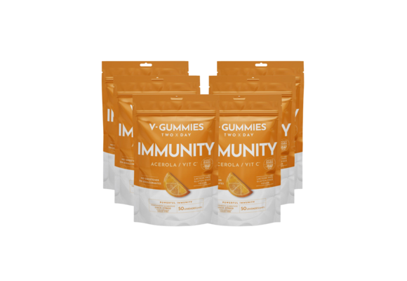 V-GUMMIES IMMUNITY ACEROLA / VIT C - Vitamine Gummie  - 6 x 50 Stuks  - Voordeelverpakking