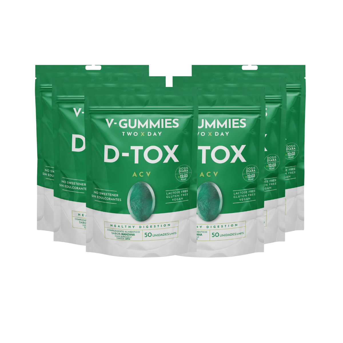 V-GUMMIES DETOX ACV - Vitamine Gummie - 6 x 50 Stuks  - Voordeelverpakking