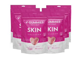 V-GUMMIES SKIN COLLAGEN - Vitamine Gummie- 6 x 50 Stuks - Voordeelverpakking
