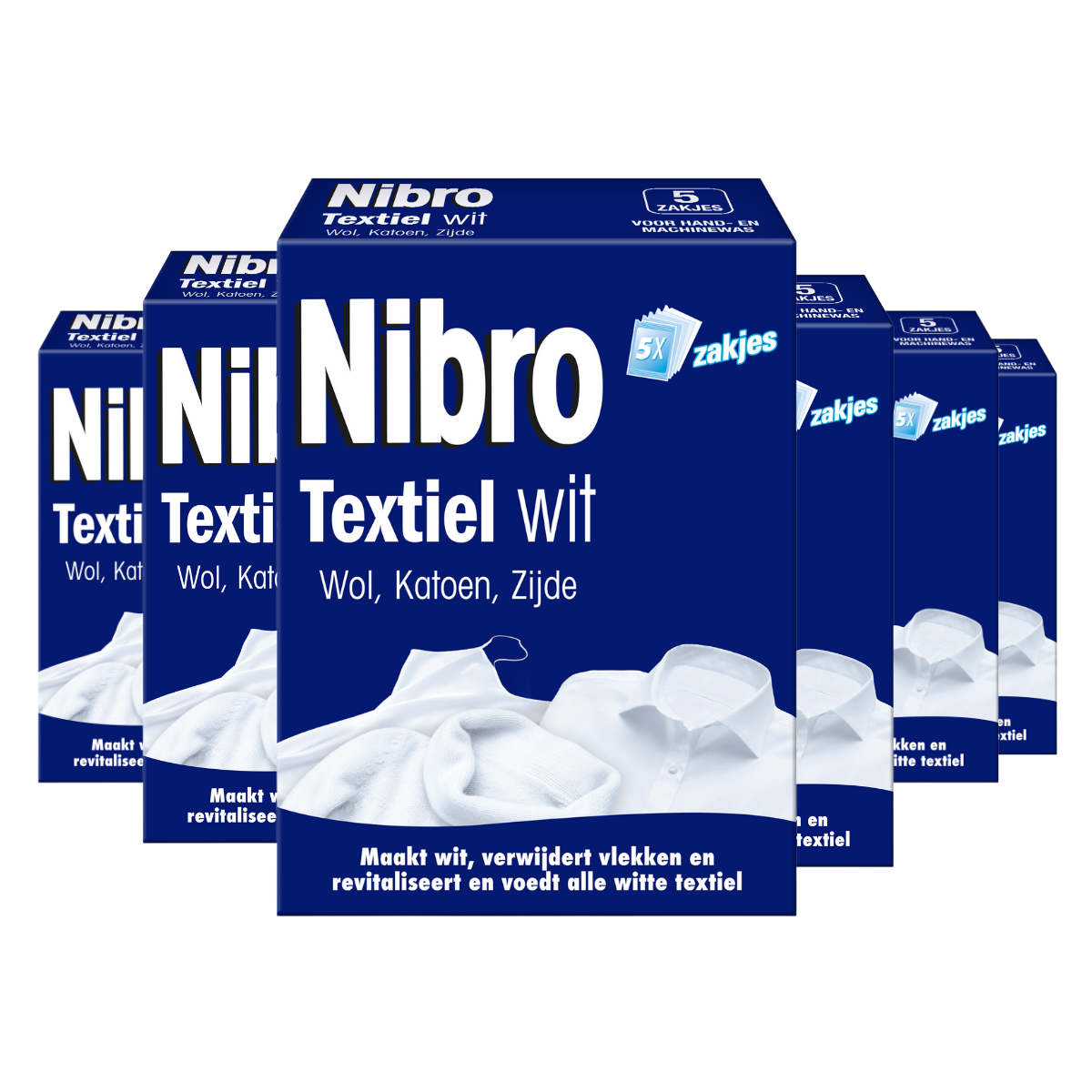 Nibro Textiel wit  - 6 Stuks - Voordeelverpakking