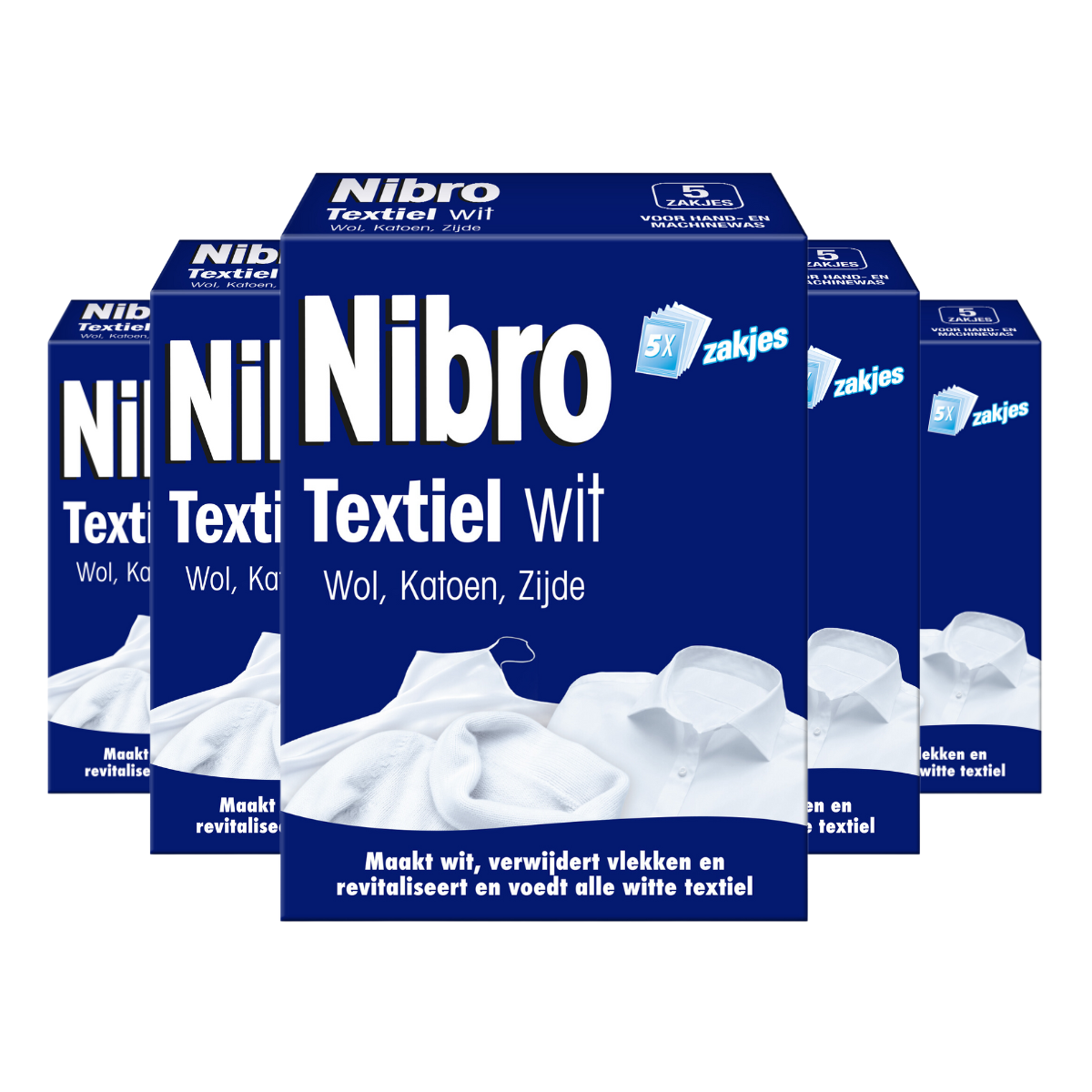 Nibro Textiel wit  - 5 Stuks - Voordeelverpakking