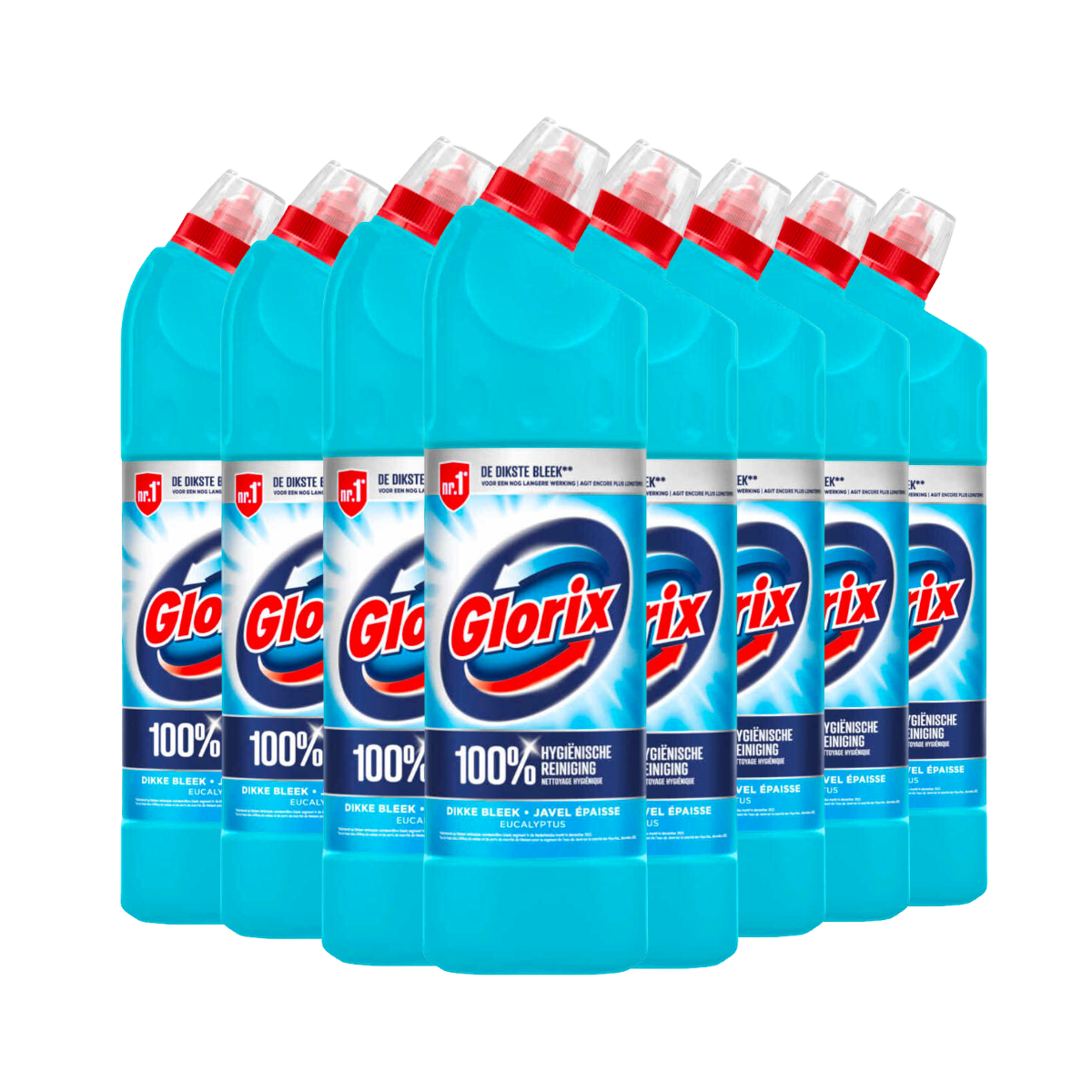 Glorix Bleek Eucalyptus 750ML - 8 Stuks - Voordeelverpakking