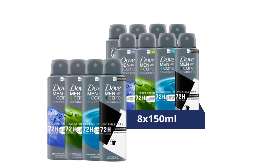 Dove Deodorant Bodyspray Mix Geschenkset - 8 stuks - Voordeelverpakking
