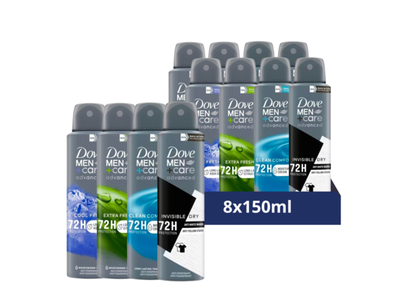 Dove Deodorant Bodyspray Mix Geschenkset - 8 stuks - Voordeelverpakking