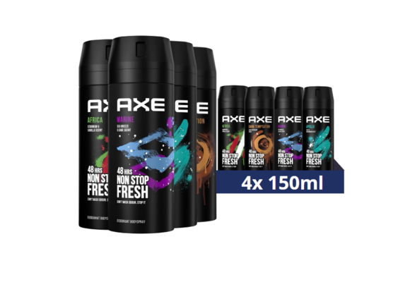 AXE Deodorant Bodyspray Mix Geschenkset - 4 stuks - Voordeelverpakking
