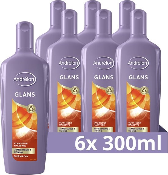 Andrelon Shampoo Glans 300ML  - 6 Stuks - Voordeelverpakking