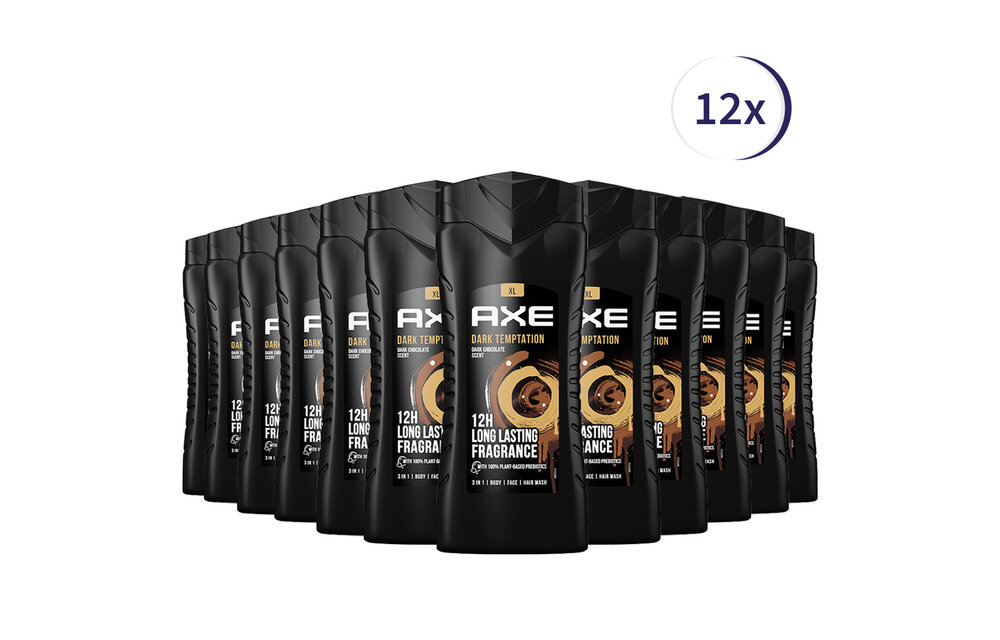 Axe Dark Temptation Showergel - 12 x 400 ml - Voordeelverpakking