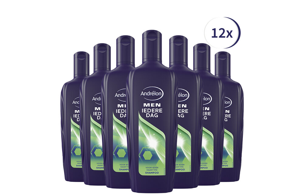 Andrelon Shampoo Men Iedere Dag 300ML - 12 Stuks - Voordeelverpakking