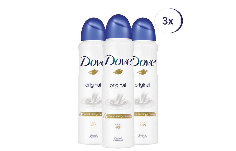 Dove - Deodorant - Spray - Original - 150ml x 3