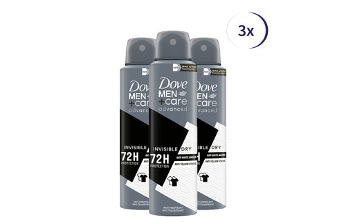 Dove Men+Care Deodorant Spray Invisible Dry - Voordeelverpakking 3 x 150 ml