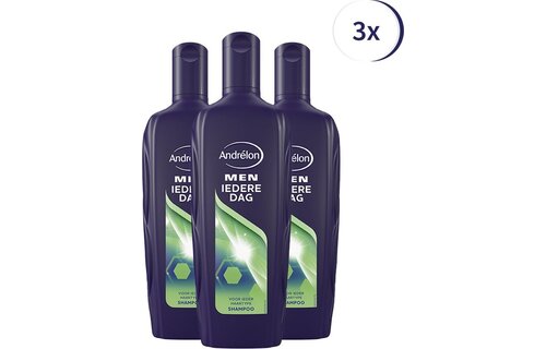 Andrélon Classic Iedere Dag For Men Shampoo - 3 x 300 ml - Voordeelverpakking