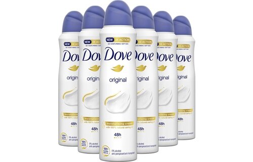 Dove Original Anti-transpirant Deodorant Spray - 6 x 150 ml - Voordeelverpakking