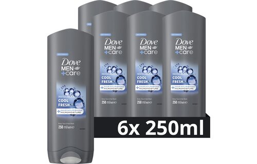 Dove Men+Care Cool Fresh 3-in-1 Douchegel - 6 x 250 ml - Voordeelverpakking