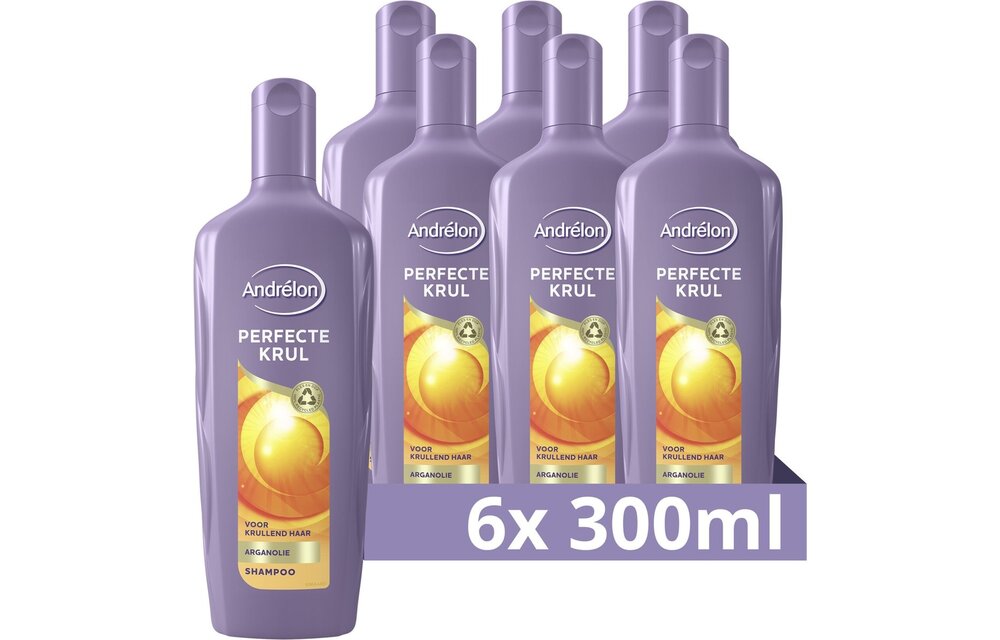 Andrélon Perfecte Krul Shampoo - 6 x 300 ml - Voordeelverpakking