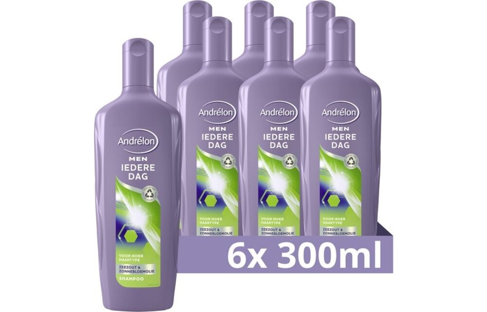 Andrelon Shampoo Men Iedere Dag 300ML - 6 Stuks - Voordeelverpakking