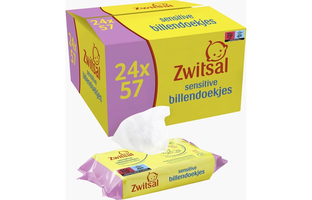 Zwitsal Sensitive Billendoekjes - 24 x 57 - 1368 stuks