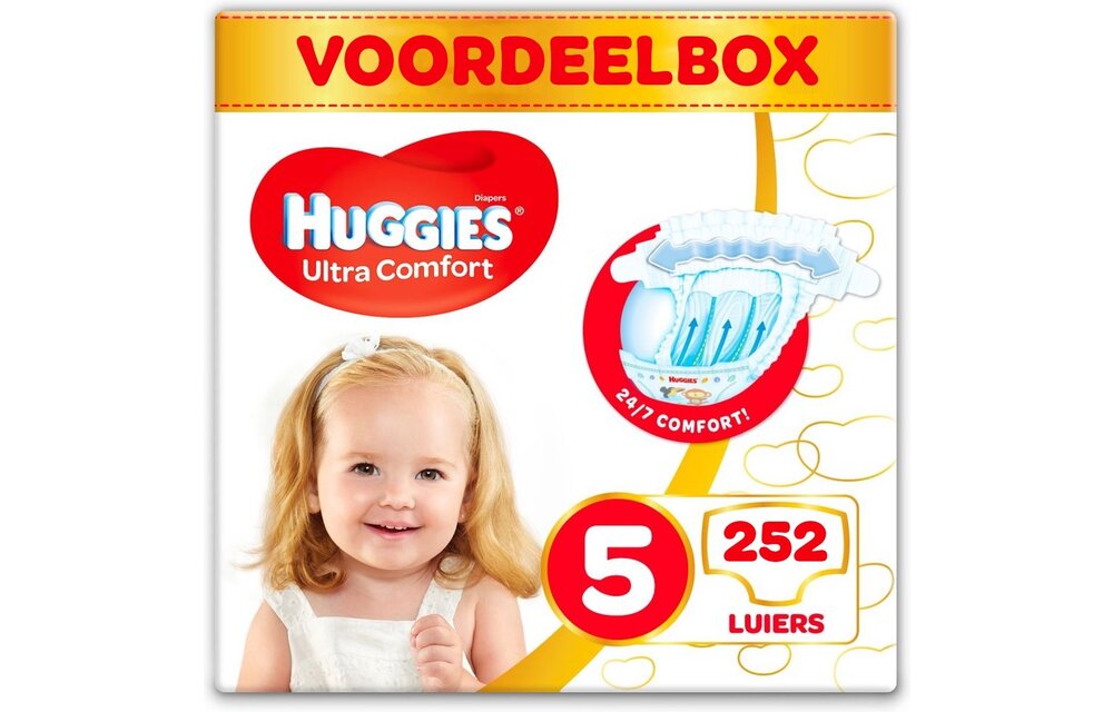 Huggies luiers - Maat 5 (11 tot 25 kg) - 252 stuks (6x42) - Voordeelverpakking