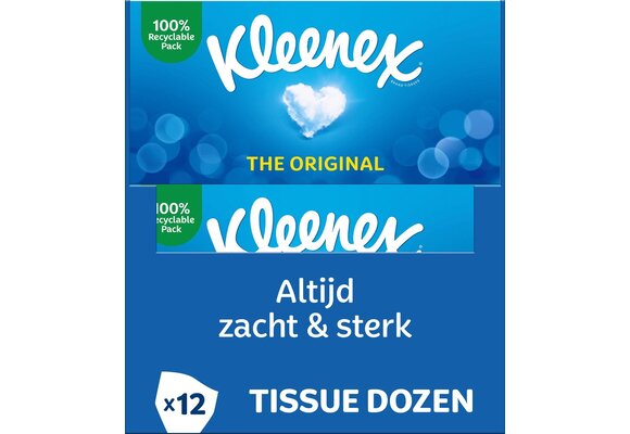 Kleenex tissues - The Original - Voordeelverpakking - 12 x 72 stuks = 864 zakdoekjes