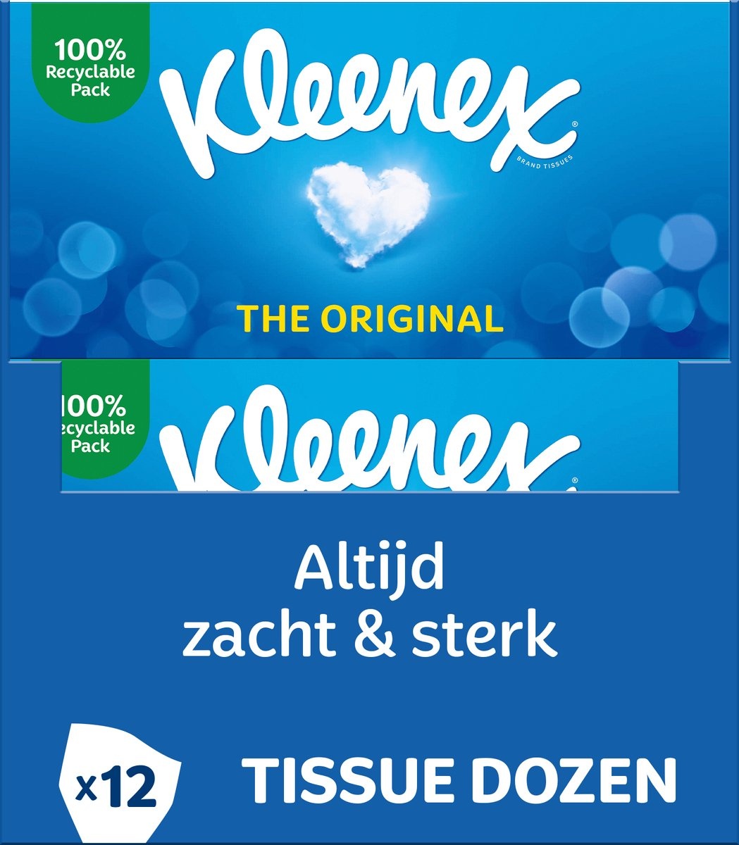 Kleenex tissues - The Original - Voordeelverpakking - 12 x 72 stuks = 864 zakdoekjes