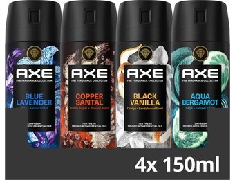 AXE Fine Fragrance Collection set - Deodorant Bodyspray Mix - 4 stuks