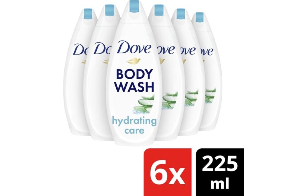 Dove Hydrating Care Nourishing Douchecrème - 6 x 225 ml - Voordeelverpakking